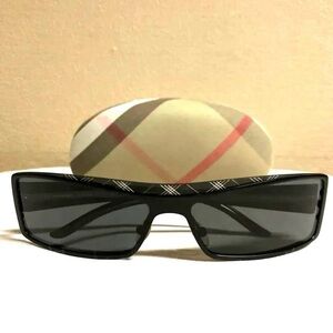 Burberry sunnies with Burberry case and Burberry cleaning cloth